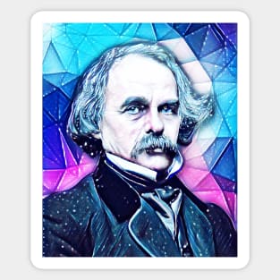 Nathaniel Hawthorne Colourful Portrait | Nathaniel Hawthorne Artwork 14 Sticker